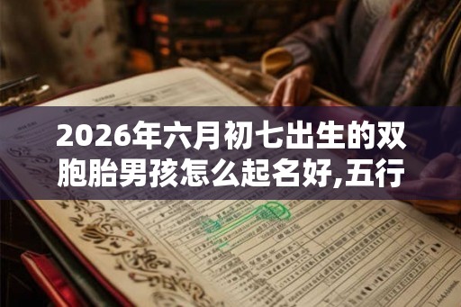2026年六月初七出生的双胞胎男孩怎么起名好,五行属什么？
