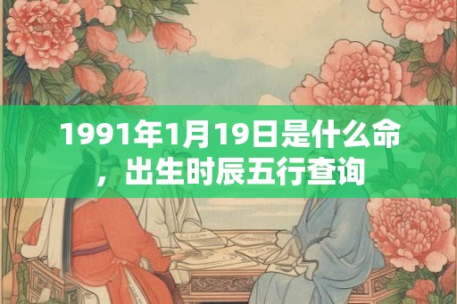1991年1月19日是什么命，出生时辰五行查询