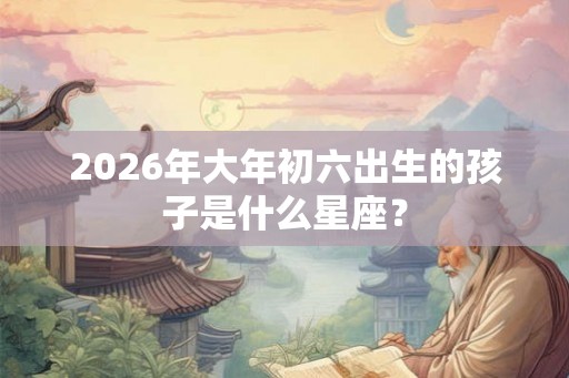 2026年大年初六出生的孩子是什么星座？