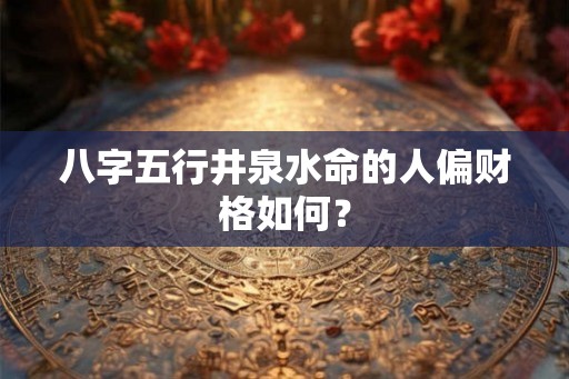 八字五行井泉水命的人偏财格如何? 八字五行井泉水命的人偏财格如何?