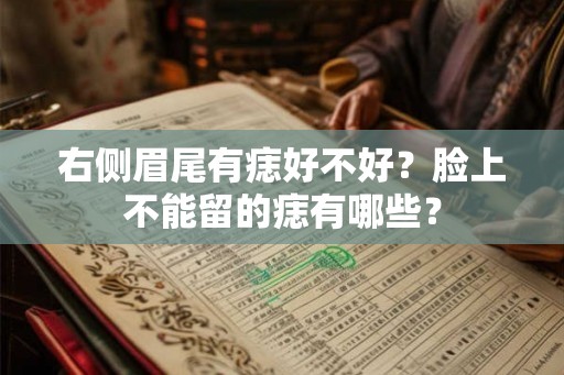 右侧眉尾有痣好不好？脸上不能留的痣有哪些？