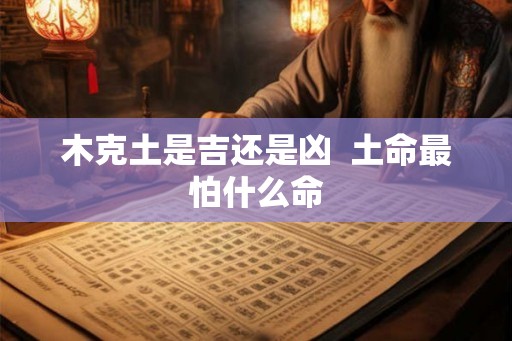 木克土是吉还是凶  土命最怕什么命