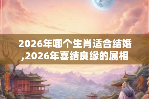 2026年哪个生肖适合结婚,2026年喜结良缘的属相