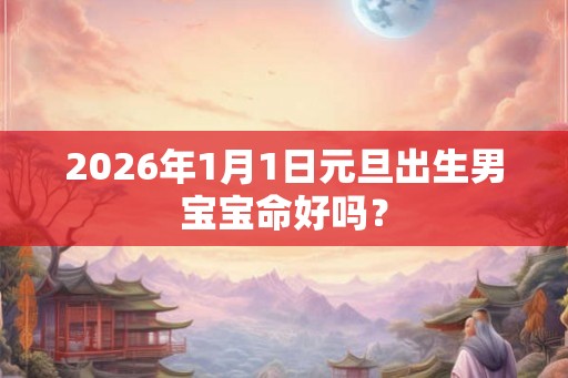 2026年1月1日元旦出生男宝宝命好吗？