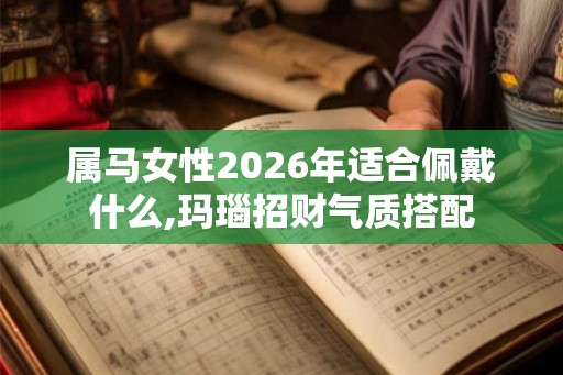 属马女性2026年适合佩戴什么,玛瑙招财气质搭配
