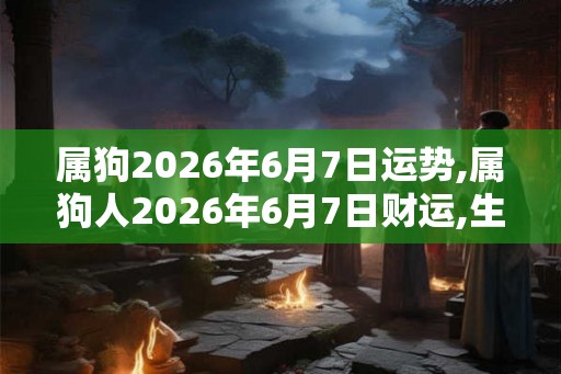 属狗2026年6月7日运势,属狗人2026年6月7日财运,生肖狗2026年6月7日运势