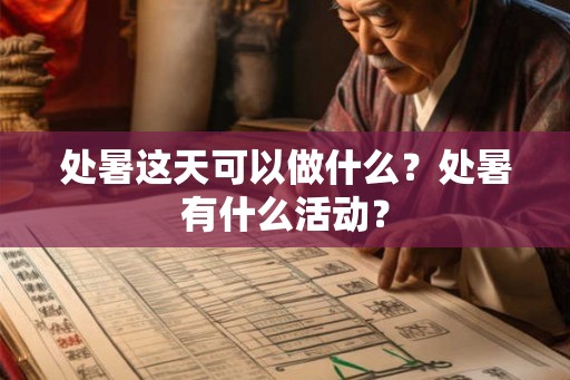 处暑这天可以做什么？处暑有什么活动？