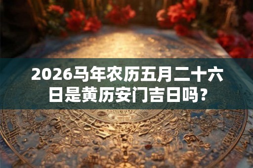 2026马年农历五月二十六日是黄历安门吉日吗？