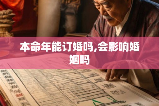 本命年能订婚吗,会影响婚姻吗 本命年能订婚吗,会影响婚姻吗