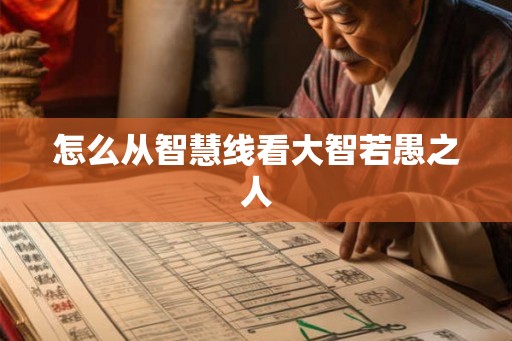 怎么从智慧线看大智若愚之人