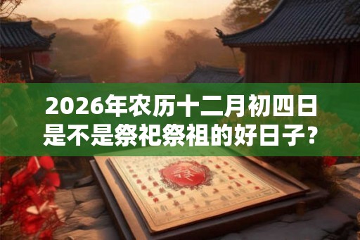 2026年农历十二月初四日是不是祭祀祭祖的好日子？