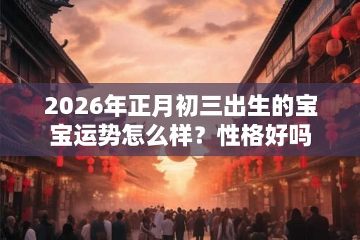 2026年正月初三出生的宝宝运势怎么样?性格好吗 2026年正月初三出生的宝宝运势怎么样?性格好吗