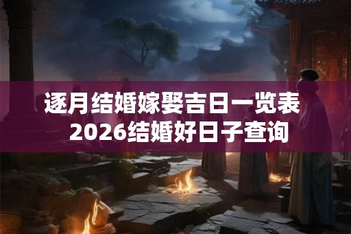 逐月结婚嫁娶吉日一览表 2026结婚好日子查询 逐月结婚嫁娶吉日一览表 2026结婚好日子查询