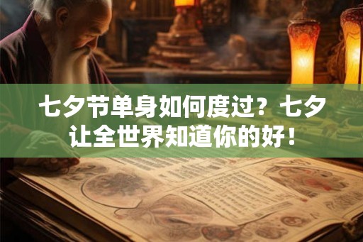 七夕节单身如何度过？七夕让全世界知道你的好！