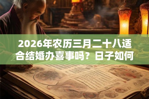 2026年农历三月二十八适合结婚办喜事吗？日子如何选择？