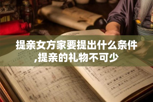 提亲女方家要提出什么条件,提亲的礼物不可少
