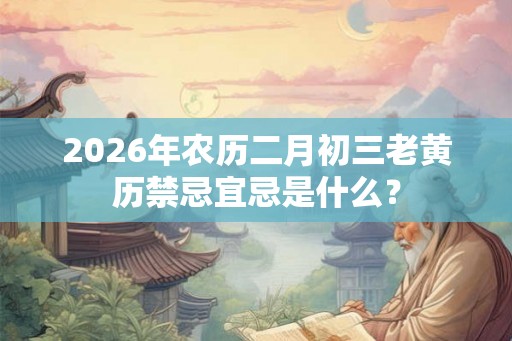2026年农历二月初三老黄历禁忌宜忌是什么？