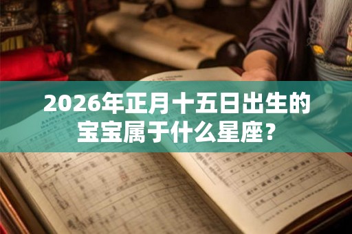 2026年正月十五日出生的宝宝属于什么星座？