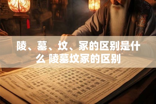 陵、墓、坟、冢的区别是什么 陵墓坟冢的区别