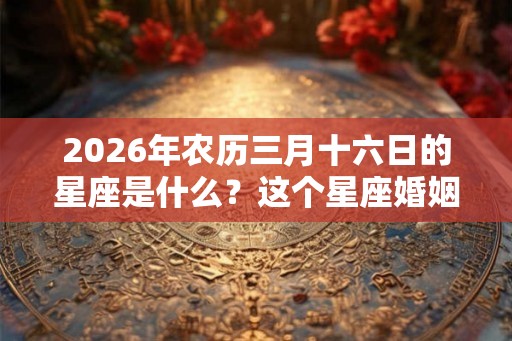 2026年农历三月十六日的星座是什么？这个星座婚姻幸福吗？