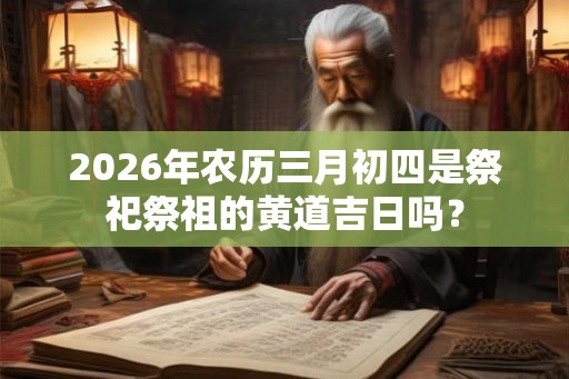 2026年农历三月初四是祭祀祭祖的黄道吉日吗？