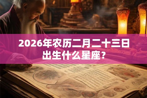 2026年农历二月二十三日出生什么星座？