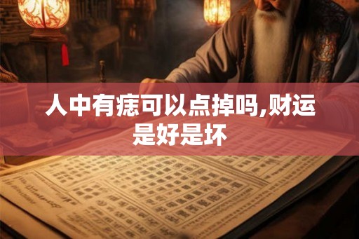 人中有痣可以点掉吗,财运是好是坏
