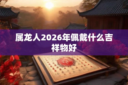 属龙人2026年佩戴什么吉祥物好 属龙人2026年佩戴什么吉祥物好