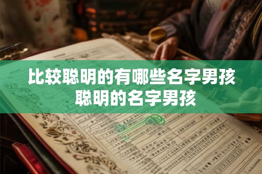 比较聪明的有哪些名字男孩  聪明的名字男孩