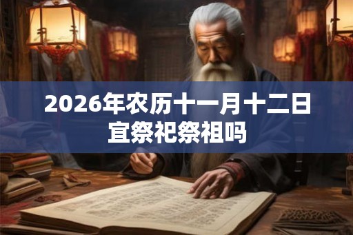 2026年农历十一月十二日宜祭祀祭祖吗