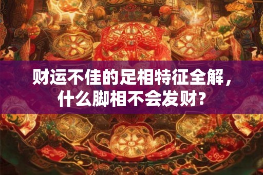 财运不佳的足相特征全解，什么脚相不会发财？