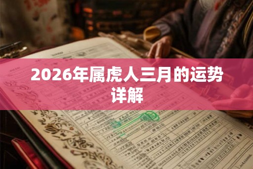 2026年属虎人三月的运势详解