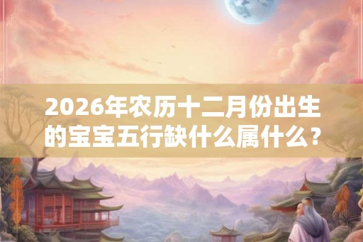 2026年农历十二月份出生的宝宝五行缺什么属什么？