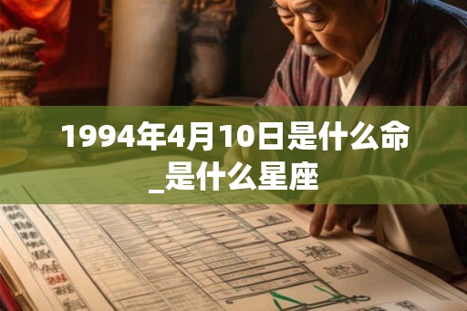 1994年4月10日是什么命_是什么星座 1994年4月10日是什么命_是什么星座