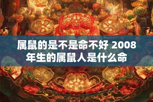 属鼠的是不是命不好 2008年生的属鼠人是什么命