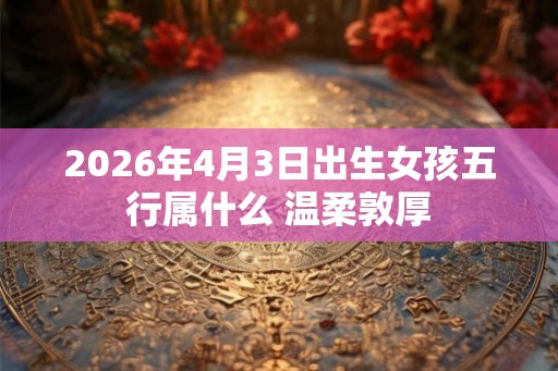 2026年4月3日出生女孩五行属什么 温柔敦厚 2026年4月3日出生女孩五行属什么 温柔敦厚