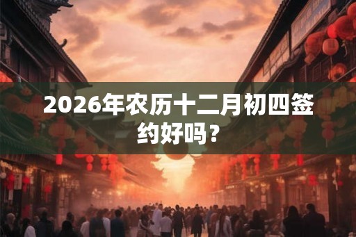 2026年农历十二月初四签约好吗? 2026年农历十二月初四签约好吗?