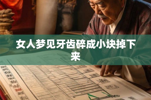 女人梦见牙齿碎成小块掉下来