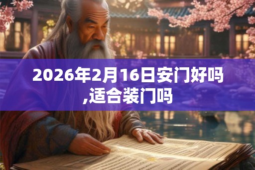 2026年2月16日安门好吗,适合装门吗