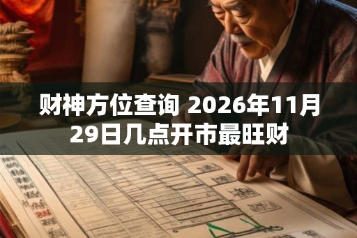 财神方位查询 2026年11月29日几点开市最旺财 财神方位查询 2026年11月29日几点开市最旺财