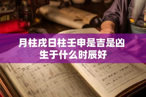 月柱戌日柱壬申是吉是凶 生于什么时辰好 月柱戌日柱壬申是吉是凶 生于什么时辰好
