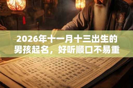 2026年十一月十三出生的男孩起名，好听顺口不易重名的男宝宝名字