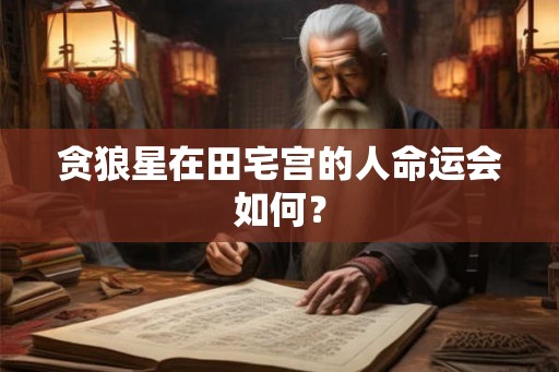 贪狼星在田宅宫的人命运会如何？