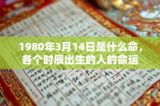 1980年3月14日是什么命，各个时辰出生的人的命运