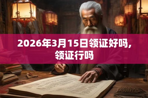 2026年3月15日领证好吗,领证行吗