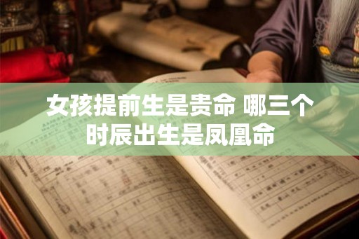 女孩提前生是贵命 哪三个时辰出生是凤凰命