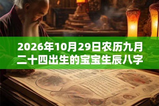 2026年10月29日农历九月二十四出生的宝宝生辰八字是什么