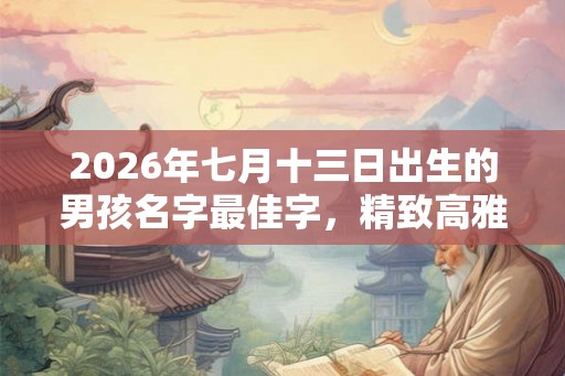 2026年七月十三日出生的男孩名字最佳字，精致高雅的名字