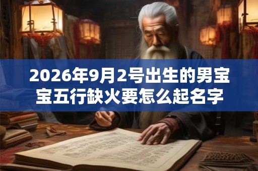 2026年9月2号出生的男宝宝五行缺火要怎么起名字