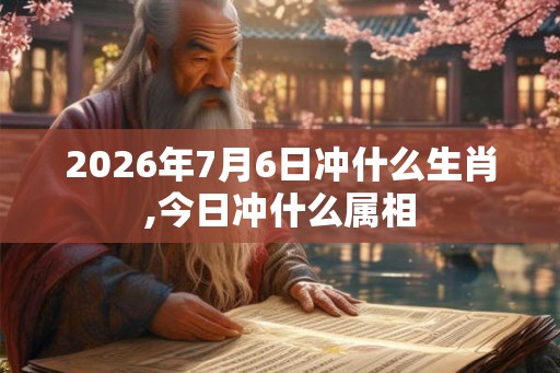 2026年7月6日冲什么生肖,今日冲什么属相